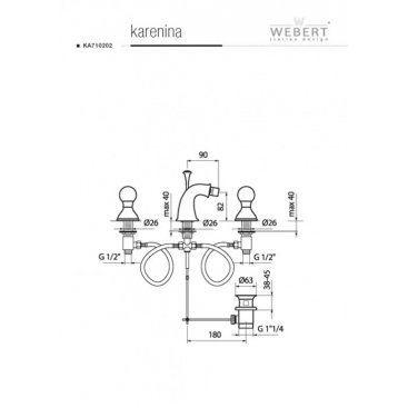 Смеситель для биде Webert Karenina КА710202