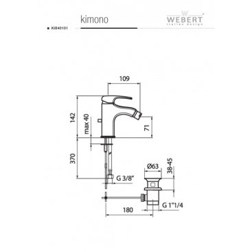 Смеситель для биде Webert Kimono KI840102