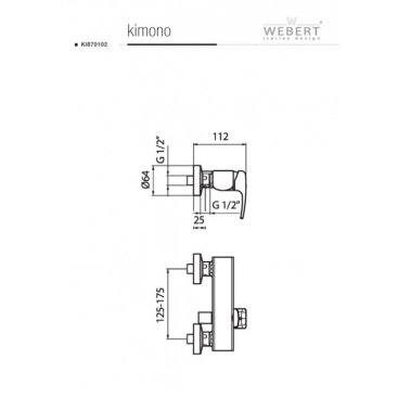 Смеситель для душа Webert Kimono KI870102