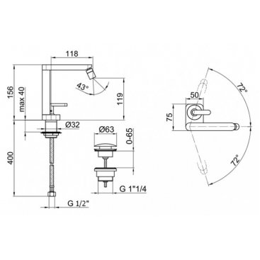 Смеситель для биде Webert Living LV840102