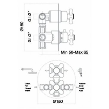 Смеситель для душа Webert Ottocento OT970902065