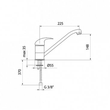 Смеситель для кухни Webert Kitchen Sax SX920102