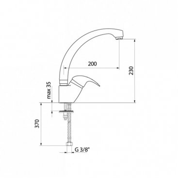 Смеситель для кухни Webert Kitchen Sax SX920202