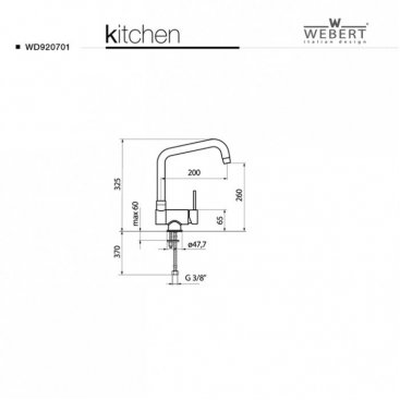 Смеситель для кухни Webert Kitchen Window WD920702