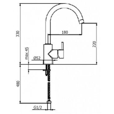 Смеситель для кухни Webert Kitchen Yen YN920302