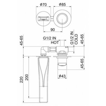 Смеситель для раковины Webert One-B NB830606015