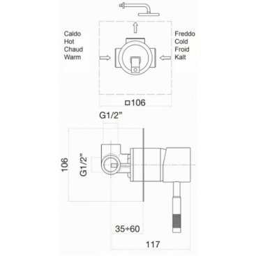 Смеситель для душа Webert Rimini RI880101010