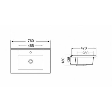 Раковина WeltWasser WW SK Deilbach 7506-75 MT-BL