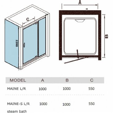 Душевая кабина WeltWasser Maine 100x100