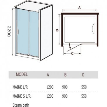 Душевая кабина WeltWasser Maine 120x90 R