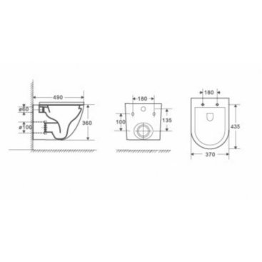 Унитаз подвесной WeltWasser WW Merzbach 043 GL-WT