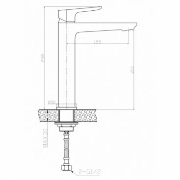 Смеситель для раковины WeltWasser WW MX ODER 415