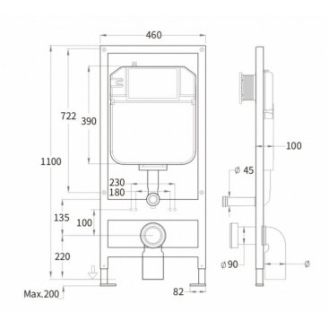 Комплект WeltWasser WW Rotbach 004 GL-WT Bamberg 460 BL