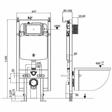 Комплект WeltWasser WW Salzbach 043 MT-GR Amberg 497 ST RD BL