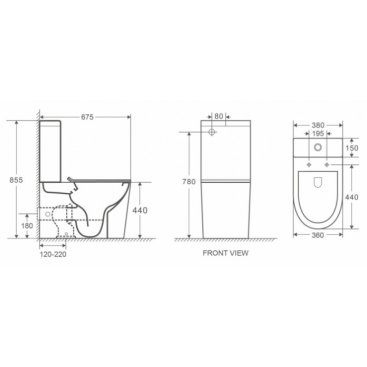 Унитаз WeltWasser WW Salzbach 001 XL GL-WT