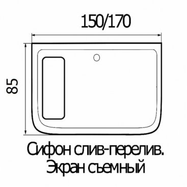 Ванна Wemor 170/85/55