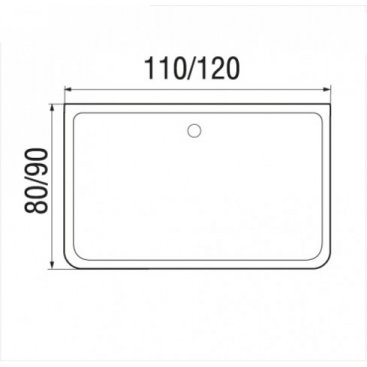 Душевой поддон Wemor 110/80/24 S