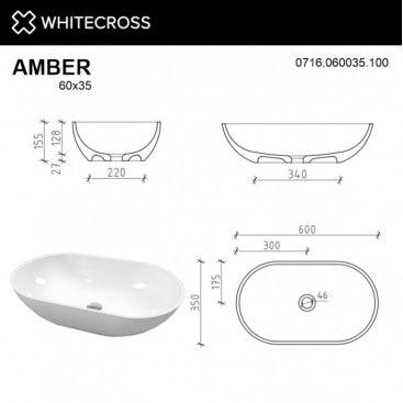 Раковина Whitecross Amber 0716.060035.20100