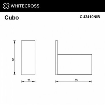 Крючок Whitecross Cubo CU2410NIB брашированный никель