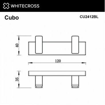 Крючок Whitecross Cubo CU2412BL черный матовый