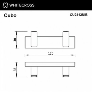 Крючок Whitecross Cubo CU2412NIB брашированный никель