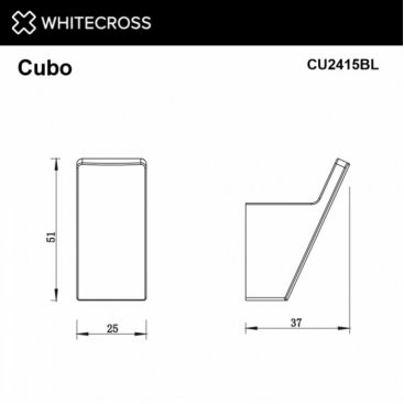 Крючок Whitecross Cubo CU2415BL черный матовый
