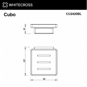 Мыльница Whitecross Cubo CU2420BL черный матовый