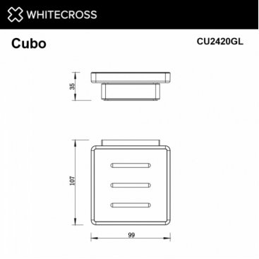 Мыльница Whitecross Cubo CU2420GL золото