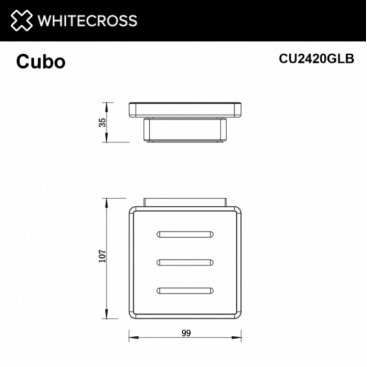 Мыльница Whitecross Cubo CU2420GLB брашированное золото