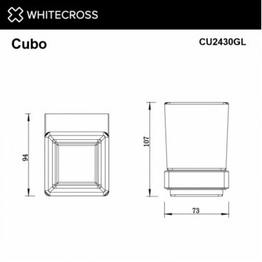 Стакан Whitecross Cubo CU2430GL золото