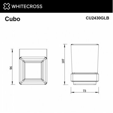 Стакан Whitecross Cubo CU2430GLB брашированное золото