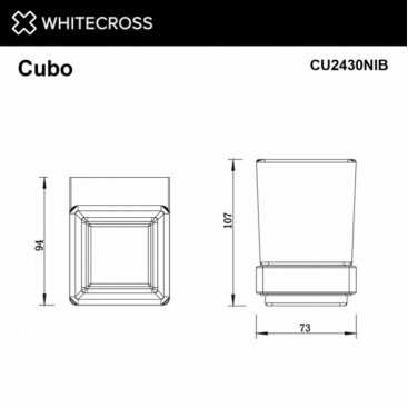 Стакан Whitecross Cubo CU2430NIB брашированный никель