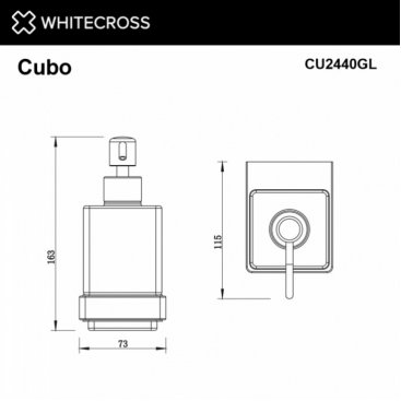 Дозатор для жидкого мыла Whitecross Cubo CU2440GL золото