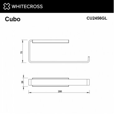 Полотенцедержатель Whitecross Cubo CU2456GL золото