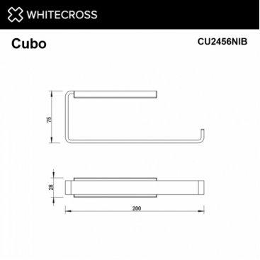 Полотенцедержатель Whitecross Cubo CU2456NIB брашированный никель