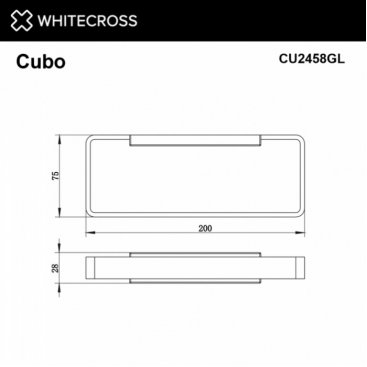 Полотенцедержатель Whitecross Cubo CU2458GL золото