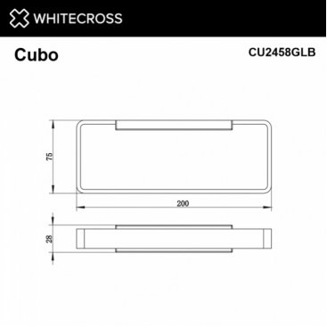Полотенцедержатель Whitecross Cubo CU2458GLB брашированное золото