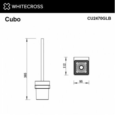 Ершик Whitecross Cubo CU2470GLB брашированное золото