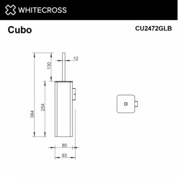 Ершик Whitecross Cubo CU2472GLB брашированное золото