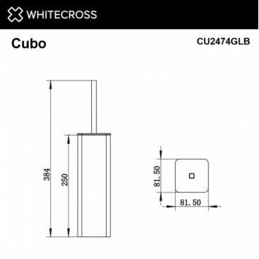Ершик Whitecross Cubo CU2474GLB брашированное золото