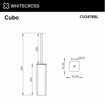 Ершик Whitecross Cubo CU2476BL черный матовыйовый