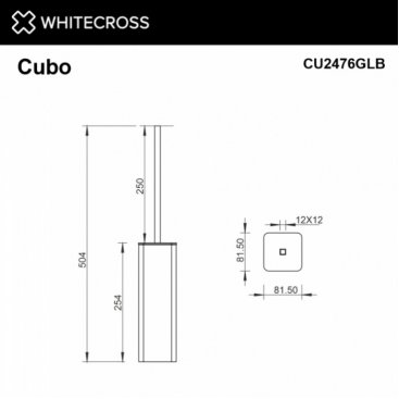 Ершик Whitecross Cubo CU2476GLB брашированное золото