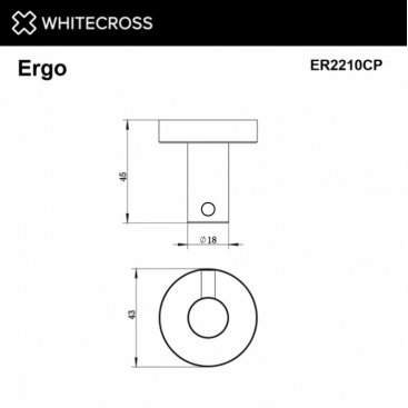 Крючок Whitecross Ergo ER2210CP медь
