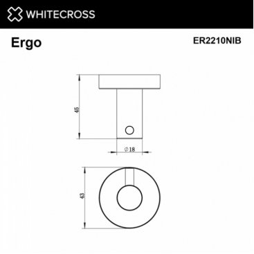 Крючок Whitecross Ergo ER2210NIB брашированный никель