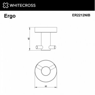Крючок Whitecross Ergo ER2212NIB брашированный никель