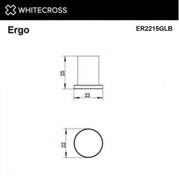 Крючок Whitecross Ergo ER2215GLB брашированное золото