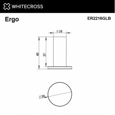 Крючок Whitecross Ergo ER2216GLB брашированное золото