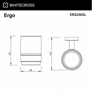 Стакан Whitecross Ergo ER2230GL золото