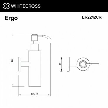 Дозатор для жидкого мыла Whitecross Ergo ER2242CR хром