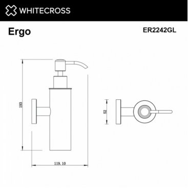Дозатор для жидкого мыла Whitecross Ergo ER2242GL золото